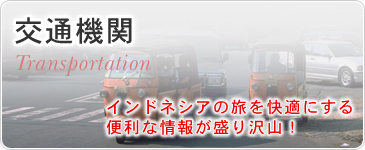 交通機関　インドネシアの旅を快適にする便利な情報が盛り沢山！